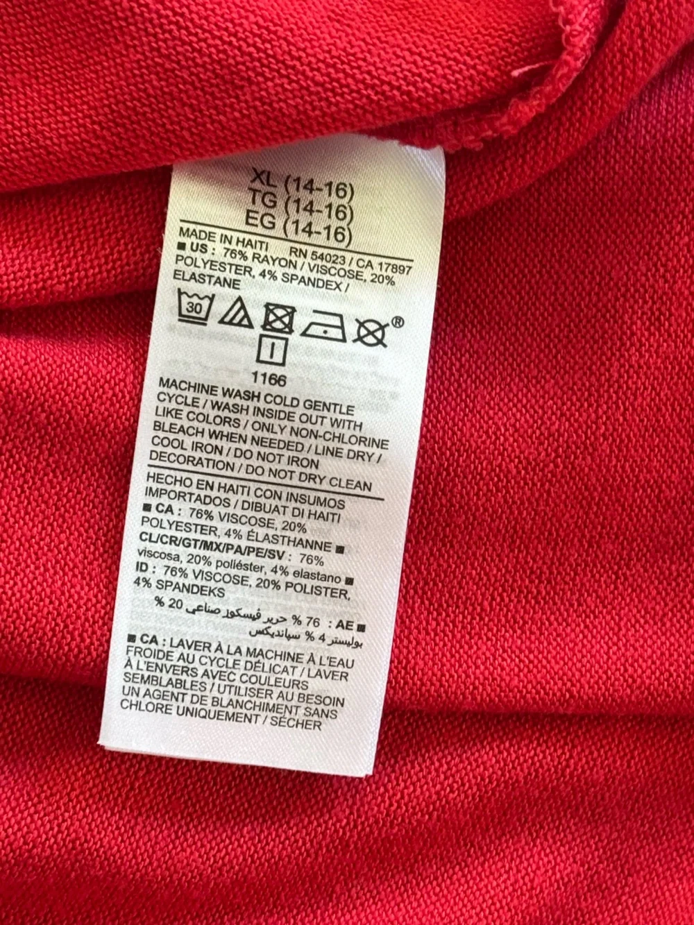 Old Navy Girls XL 14-16 Red Glitter Sparkle Long Sleeve Holiday Top